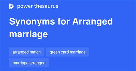 arranged marriage synonym